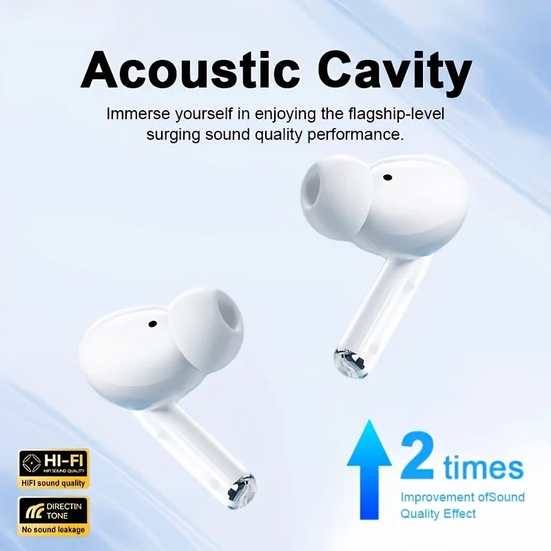 New Wireless Earbuds - Long Range Dual Stereo In Ear Earphones, Suitable for Sports And Gaming, Comfortable Touch Control